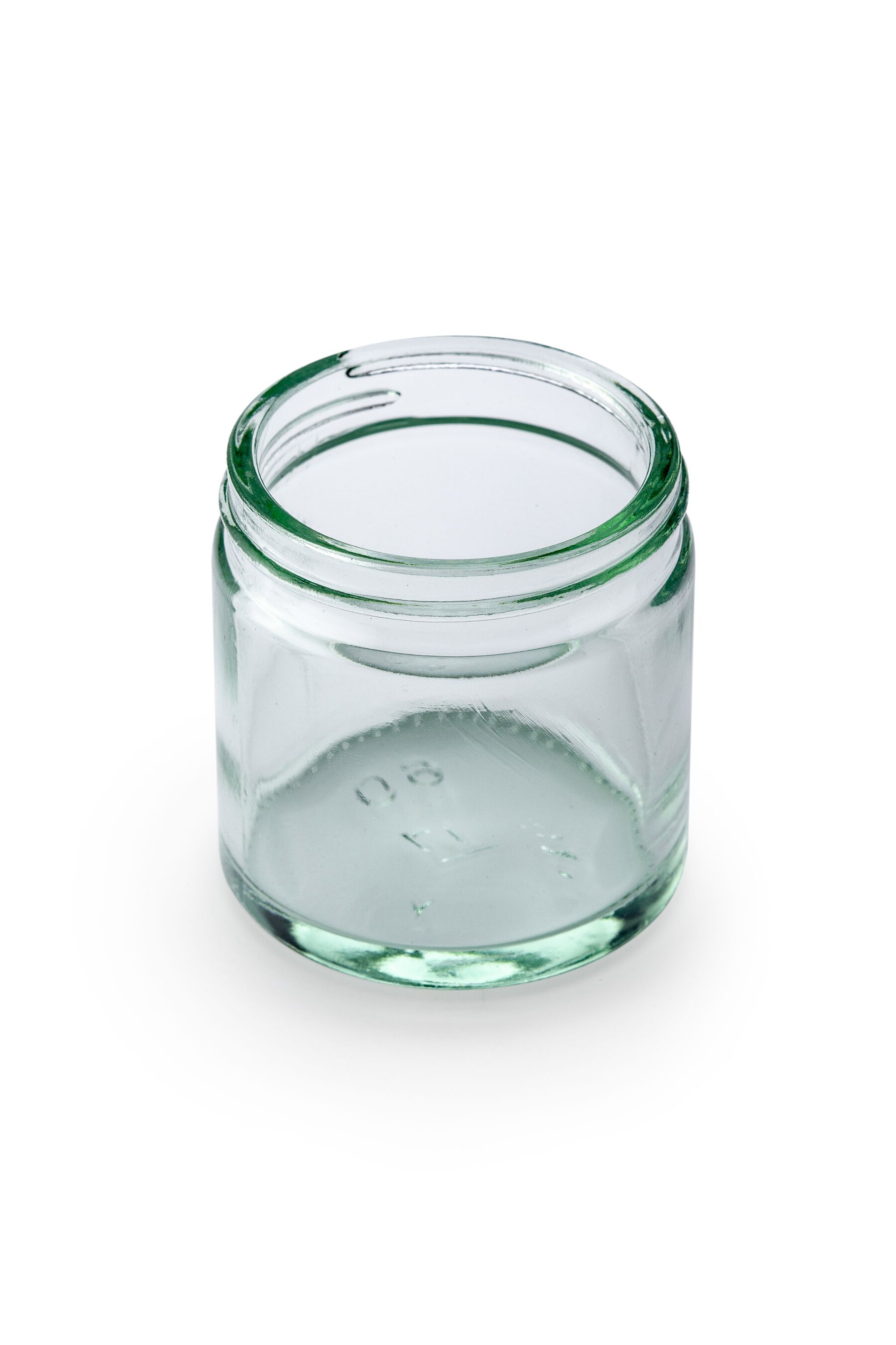 Clear Glass Ointment Jars Precapped with Black Urea Lids Origin