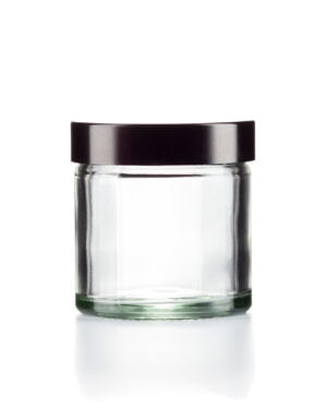 Pre-capped, clear glass ointment jar